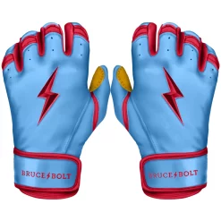 Bruce Bolt – BADER Series Adult Short Cuff Batting Gloves | BABY BLUE