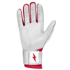 Bruce Bolt – BADER Series Youth Long Cuff Batting Gloves | BADER WHITE -Baseball Uniforms Sales Store Bader WH long 3 1