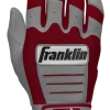 Franklin Custom CFX Pro Batting Gloves – Adult – Grey/Cardinal