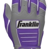 Franklin Custom CFX Pro Batting Gloves – Adult – Grey/Purple -Baseball Uniforms Sales Store Grey Purp 1