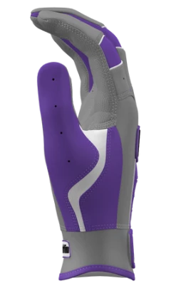 Franklin Custom CFX Pro Batting Gloves – Adult – Grey/Purple -Baseball Uniforms Sales Store Grey Purp 3