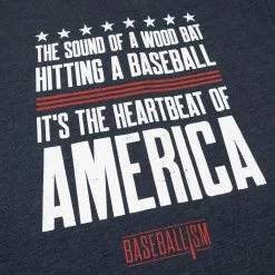 Baseballism Heartbeat Men’s T-Shirt -Baseball Uniforms Sales Store HeartbeatofAmerica 3