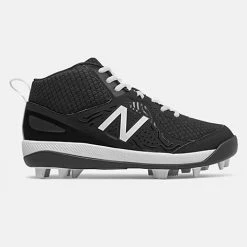 New Balance 3000v5 Youth Molded Cleats – Black/White (J3000BK5)