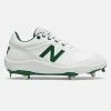New Balance – White/Green Low-Cut L3000v5 Metal Spikes (L3000OA5) -Baseball Uniforms Sales Store L3000OA5 1