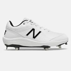 New Balance – White Low-Cut L3000v5 Metal Spikes (L3000SW5) -Baseball Uniforms Sales Store L3000SW5 1
