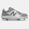 New Balance – Grey/White Low-Cut L3000v5 Metal Spikes (L3000TG5) -Baseball Uniforms Sales Store L3000TG5 1