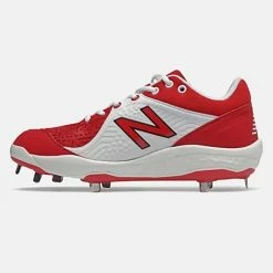New Balance – Red/White Low-Cut L3000v5 Metal Spikes (L3000TR5) -Baseball Uniforms Sales Store L3000TR5 3