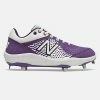 New Balance – White/Purple Low-Cut L3000v5 Metal Spikes (L3000WP5) -Baseball Uniforms Sales Store L3000WP5 1