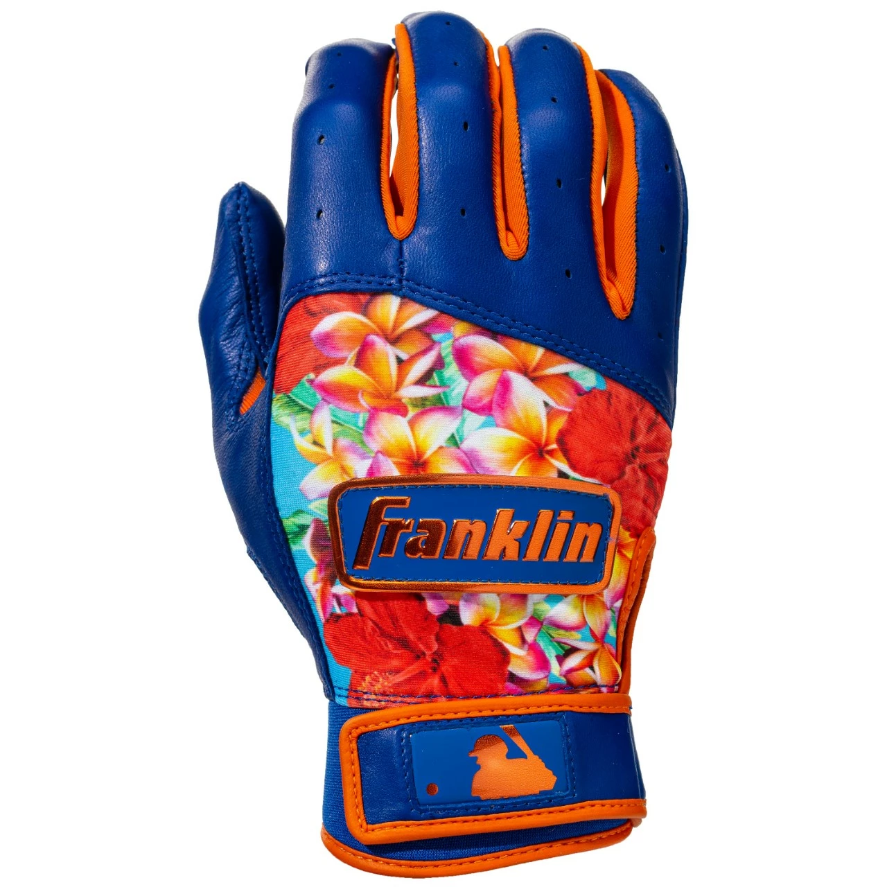 Franklin LINDOR Pro Classic Batting Gloves – Adult – Royal/Floral 3 Franklin LINDOR Pro Classic Batting Gloves – Adult – Royal/Floral