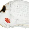 Rawlings Liberty Advanced 12.5″ Fastpitch Glove – White/Gold (RLA125KRG) -Baseball Uniforms Sales Store RLA125KRG 1