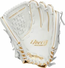 Rawlings Liberty Advanced 12.5″ Fastpitch Glove – White/Gold (RLA125KRG) -Baseball Uniforms Sales Store RLA125KRG 3