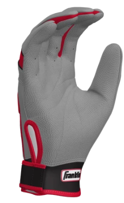 Franklin Custom CFX Pro Batting Gloves – Adult – Grey/Red -Baseball Uniforms Sales Store Red Grey 4