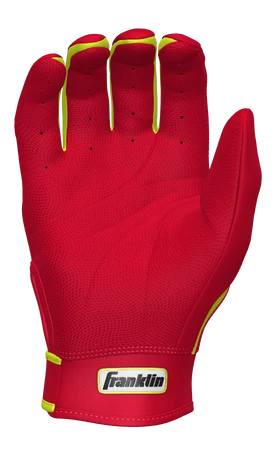Franklin – Red/Optic Custom CFX Pro Batting Gloves 4 Franklin – Red/Optic Custom CFX Pro Batting Gloves - Image 2