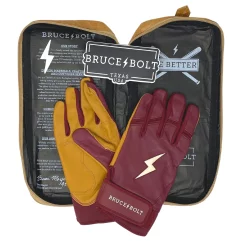 Bruce Bolt – PREMIUM PRO Adult Short Cuff Batting Gloves -Baseball Uniforms Sales Store Short Cuff Maroon 4