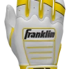 Franklin Custom CFX Pro Batting Gloves – Adult – White/Yellow -Baseball Uniforms Sales Store Wht Yellow 1
