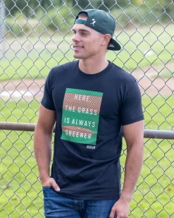 Baseballism Grass Is Greener Men’s T-Shirt -Baseball Uniforms Sales Store grass is greener 3