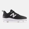 New Balance Black/White L3000v6 Metal Spikes 1 New Balance Black/White L3000v6 Metal Spikes -Baseball Uniforms Sales Store l3000bk6 1