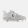 New Balance Grey/White L3000v6 Metal Spikes -Baseball Uniforms Sales Store l3000tg6 1