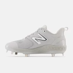 New Balance Grey/White L3000v6 Metal Spikes -Baseball Uniforms Sales Store l3000tg6 3