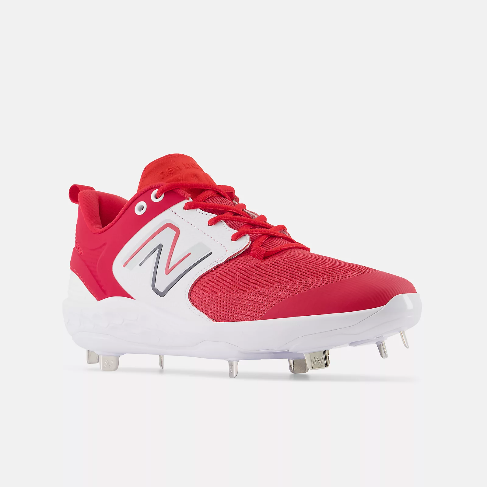 New Balance Red/White L3000v6 Metal Spikes 4 New Balance Red/White L3000v6 Metal Spikes - Image 2