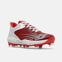 New Balance – Red/White FuelCell 4040v6 Molded Cleats (PL4040R6) -Baseball Uniforms Sales Store pl4040r6 4