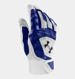 Under Armour Adult Yard Batting Gloves – White/Royal