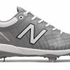 New Balance 4040v5 Metal Spikes – Grey/White (L4040TG5) -Baseball Uniforms Sales Store products l4040tg5 1
