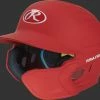 Rawlings Mach Batting Helmet W/ EXT Flap – Red (MACHEXTR) -Baseball Uniforms Sales Store products machextr red 1
