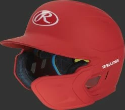 Rawlings Mach Batting Helmet W/ EXT Flap – Red (MACHEXTR)