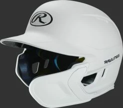 Rawlings Mach Batting Helmet W/ EXT Flap – White (MACHEXTR)