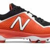 New Balance – Orange/Black Low Rubber Baseball Cleats (PL4040B4) -Baseball Uniforms Sales Store products pl4040b4 1