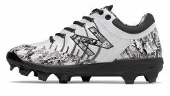 New Balance 4040v5 Adult Molded Cleats – White/Black (PL4040C5) -Baseball Uniforms Sales Store products pl4040c5 2