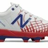 New Balance 4040v5 Adult Molded Cleats – Red/White/Blue (PL4040PR) -Baseball Uniforms Sales Store products pl4040pr 1