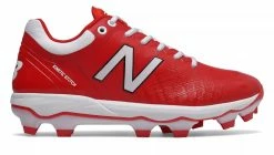 New Balance 4040v5 Adult Molded Cleats – Red/White (PL4040R5)