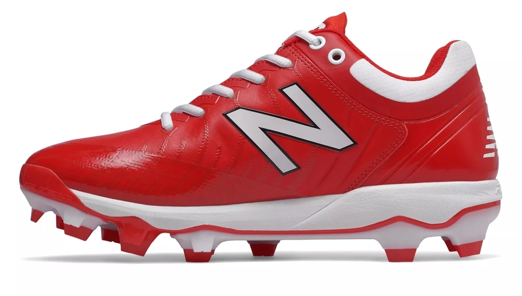 New Balance 4040v5 Adult Molded Cleats – Red/White (PL4040R5) 3 New Balance 4040v5 Adult Molded Cleats – Red/White (PL4040R5) - Image 2