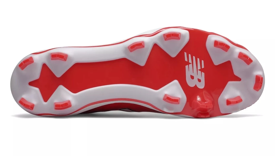 New Balance 4040v5 Adult Molded Cleats – Red/White (PL4040R5) 5 New Balance 4040v5 Adult Molded Cleats – Red/White (PL4040R5) - Image 4