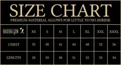 Baseballism – Southpaw State – Grey T-Shirt (Men’s) -Baseball Uniforms Sales Store products size chart men s tees 1 1 2